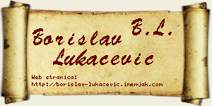 Borislav Lukačević vizit kartica
